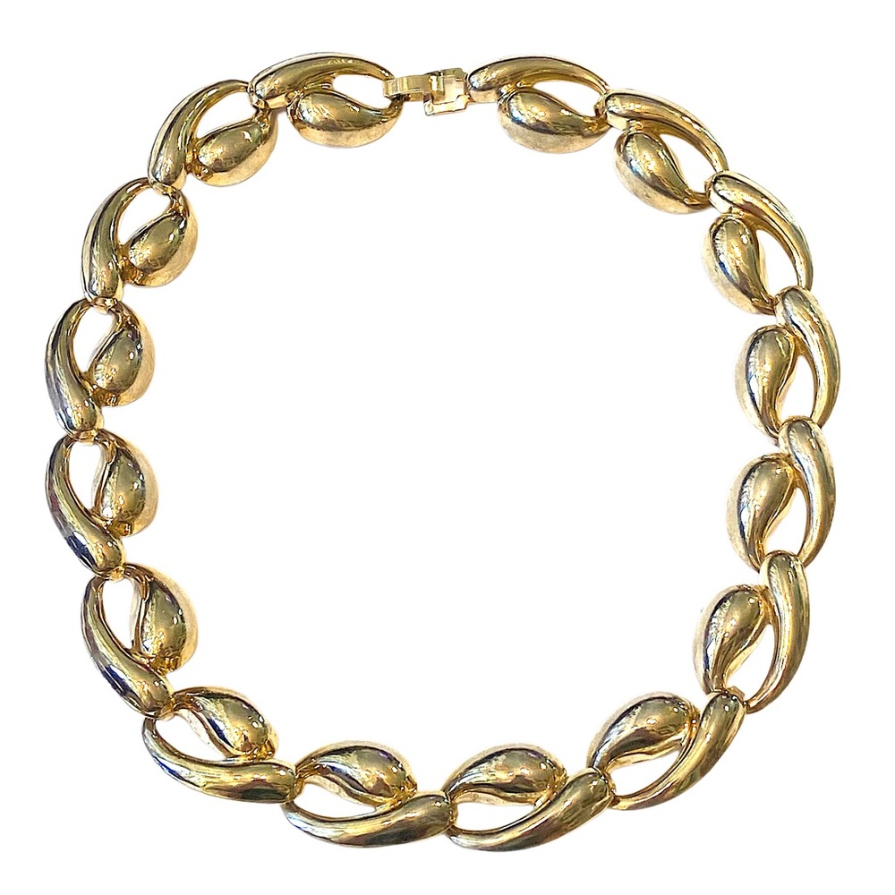 Vintage Gold Thick Collar Necklace